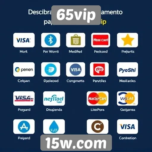 Métodos de pagamento disponíveis no 65vip