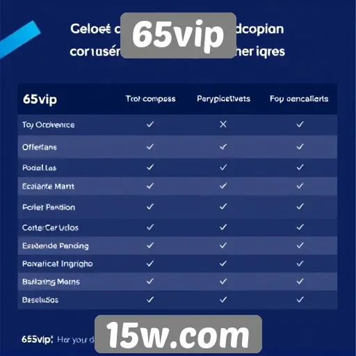 Comparação entre 65vip e concorrentes
